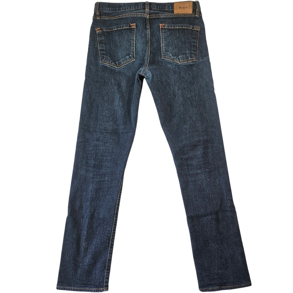 RVCA Daggers Denim Men's Slim Straight Jeans Dark Wash Indigo Size 33